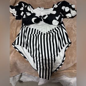 Target x Tabatha Brown Polka Dot One Piece Swimsuit L